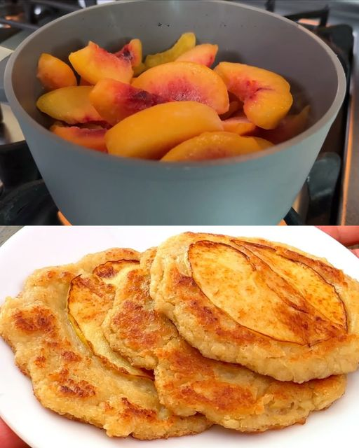 Tazón de desayuno con avena y melocotón