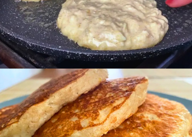 Panqueques de avena, manzana y plátano