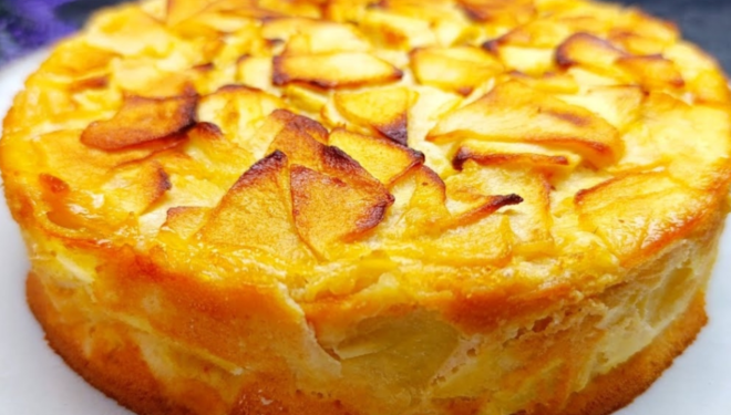 Pastel de manzana y mantequilla de maní bajo en calorías