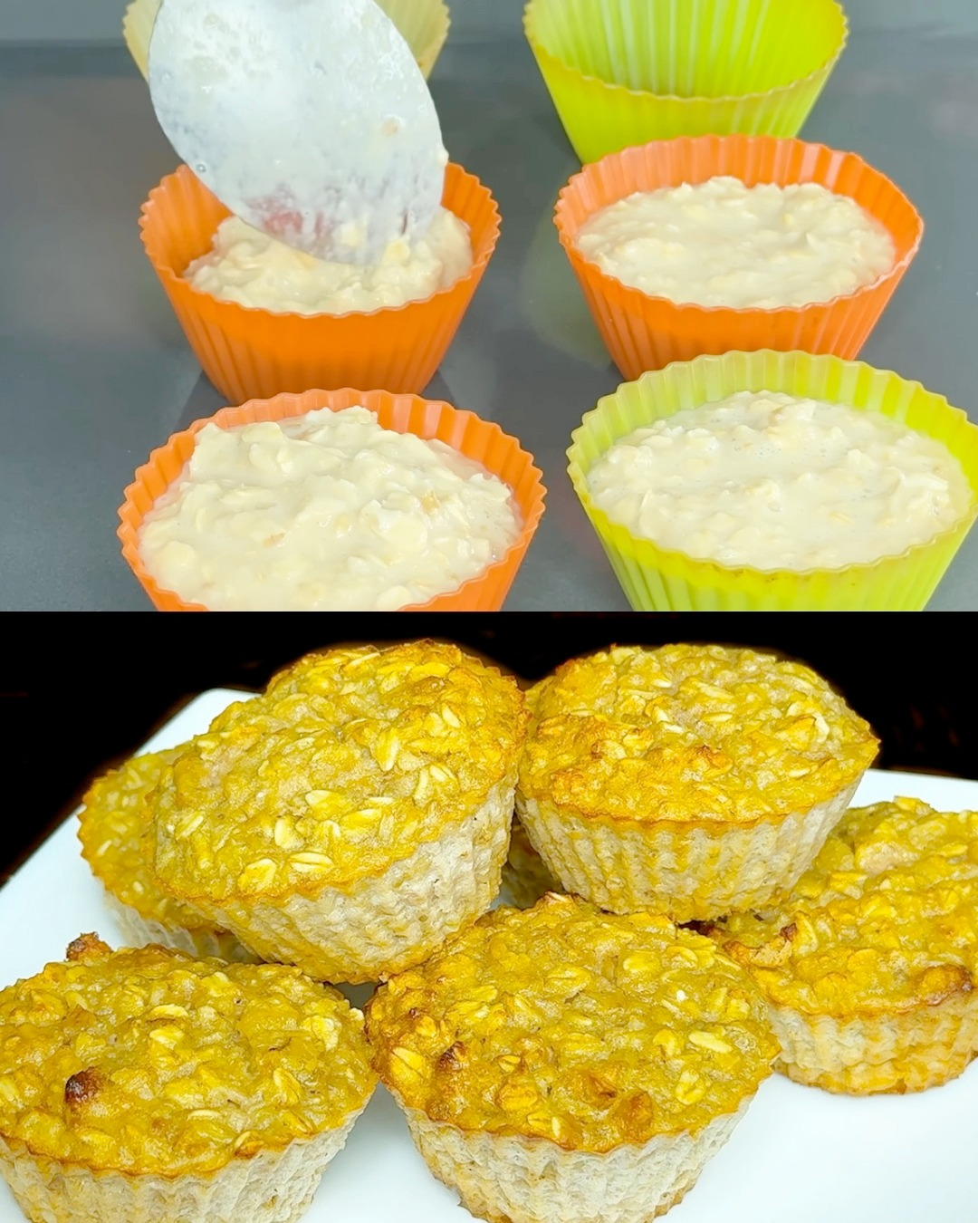 Muffins de avena y manzana