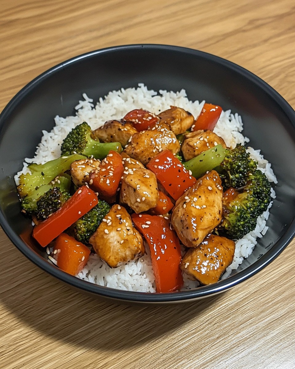 Pollo con Verduras y Salsa de Soja