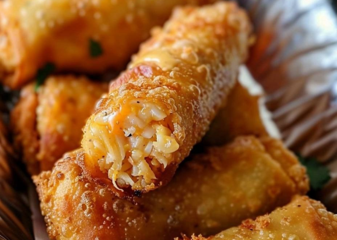 Rollitos de huevo con pastel de cangrejo