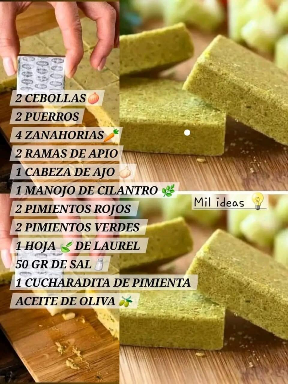 Pastillas de caldo caseras