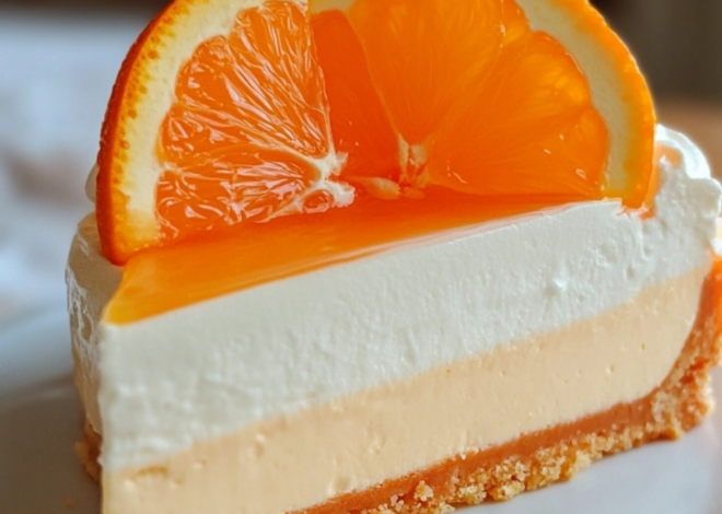 Cheesecake de Naranja Sin Hornear