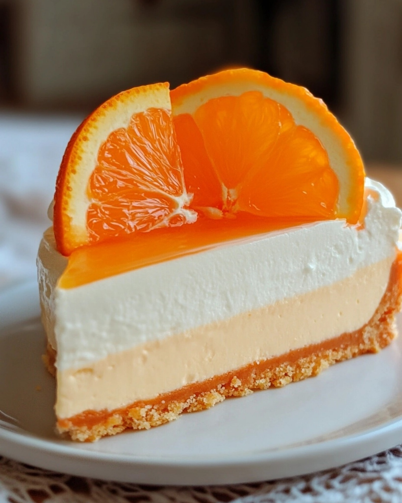 Cheesecake de Naranja Sin Hornear