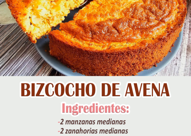 BIZCOCHO DE AVENA, MANZANA Y ZANAHORIA 