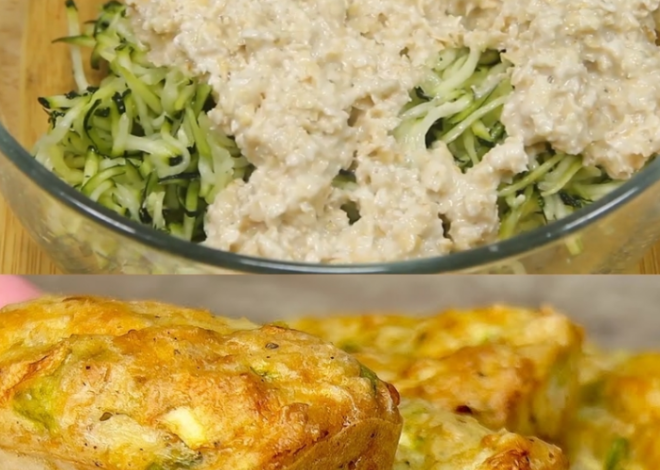 Pastelitos de avena con calabacín y queso