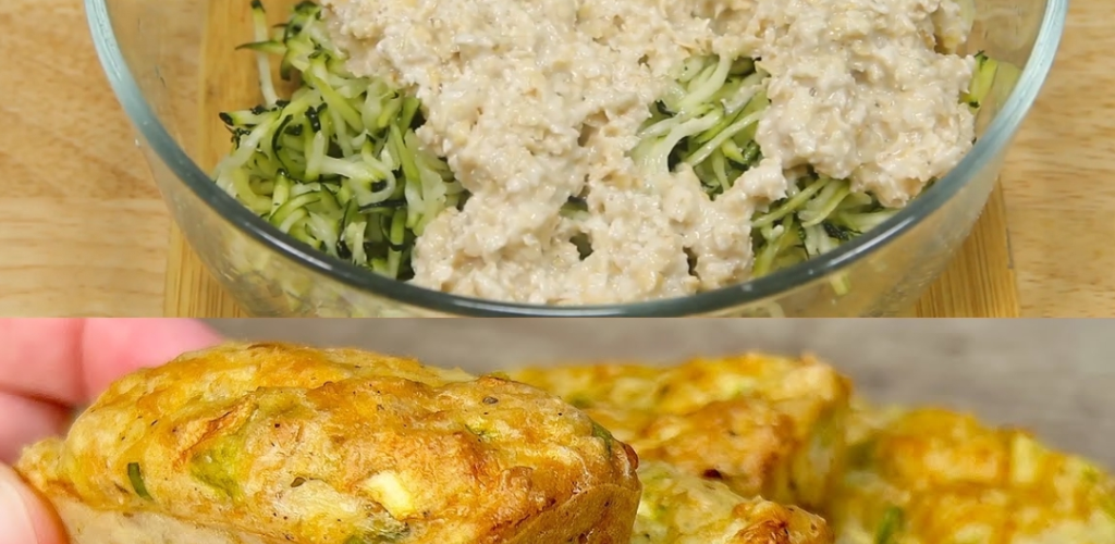 Pastelitos de avena con calabacín y queso