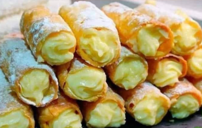 Receta de pastelería cuatro a la crema inglesa