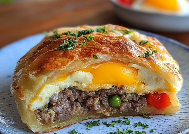 Delicioso Pastel de Carne Picada con Huevos en su Interior