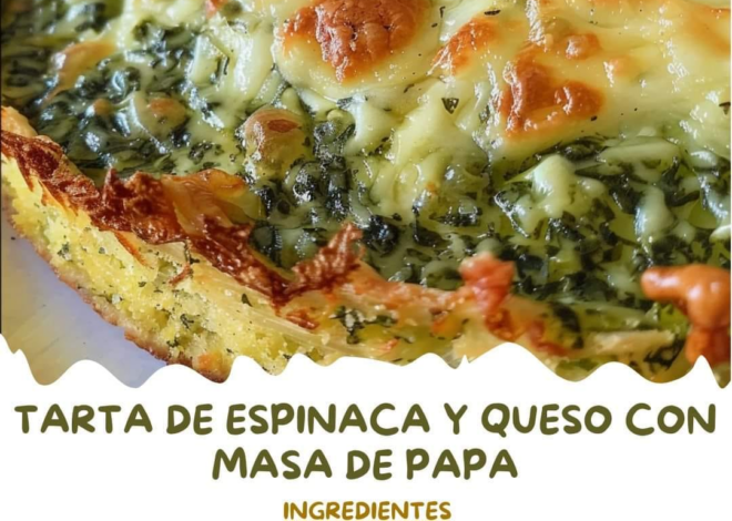 Tarta de Espinacas y Queso con Masa de Papa 