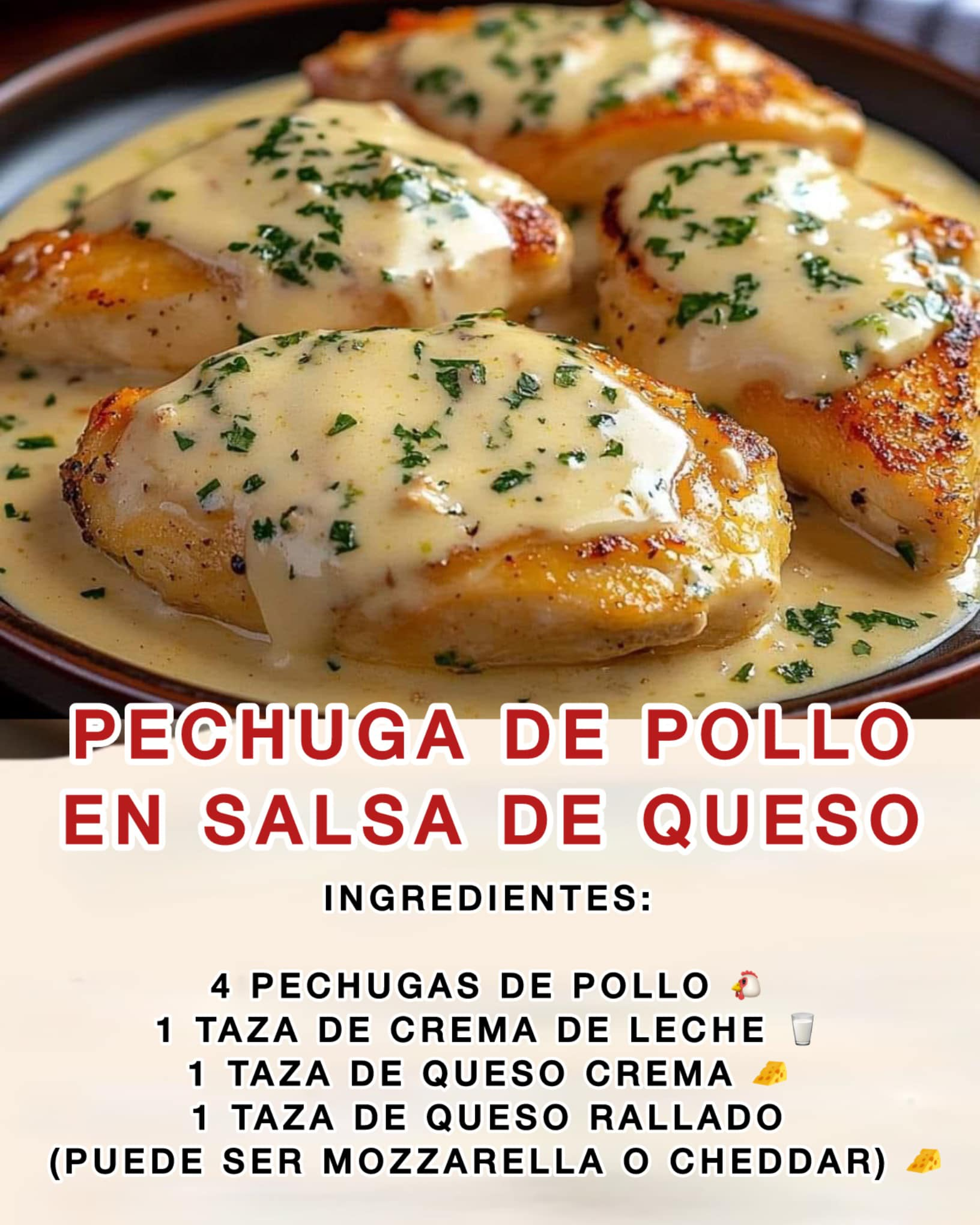 Pechuga de Pollo en Salsa de Queso 