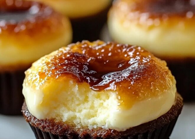 Cupcakes de Crema Brûlée de Vainilla – Receta Fácil