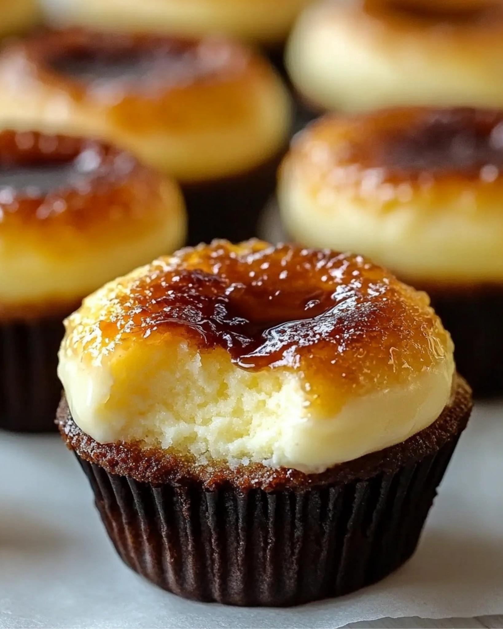 Cupcakes de Crema Brûlée de Vainilla – Receta Fácil