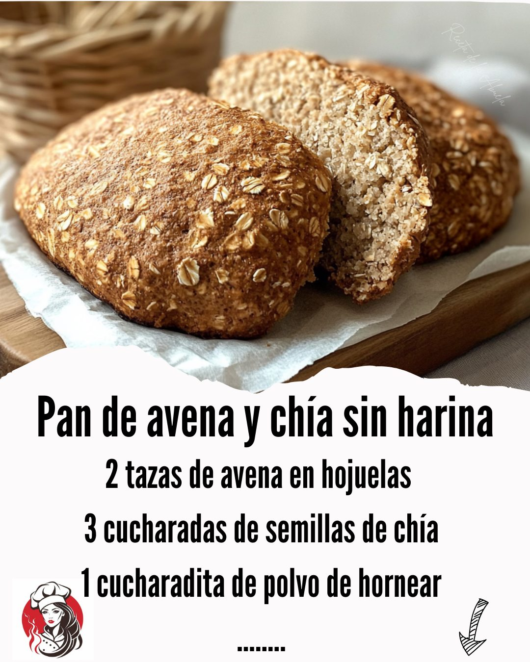 Receta de Pan de avena y chía sin harina