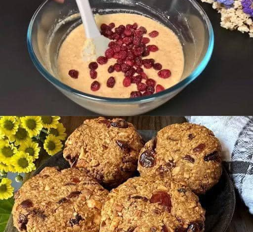 Galletas de avena, almendras, arándanos y limón