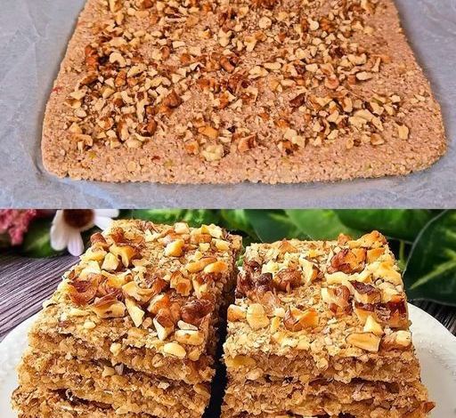 Barras de avena, plátano y manzana sencillas y saludables