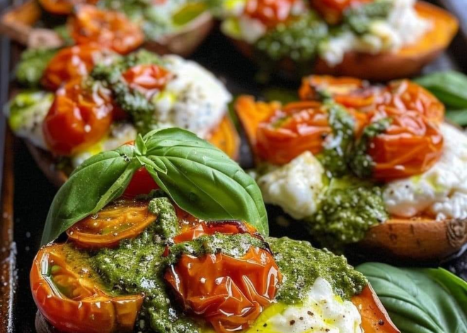 BATATAS RELLENAS CON BURRATA Y PESTO