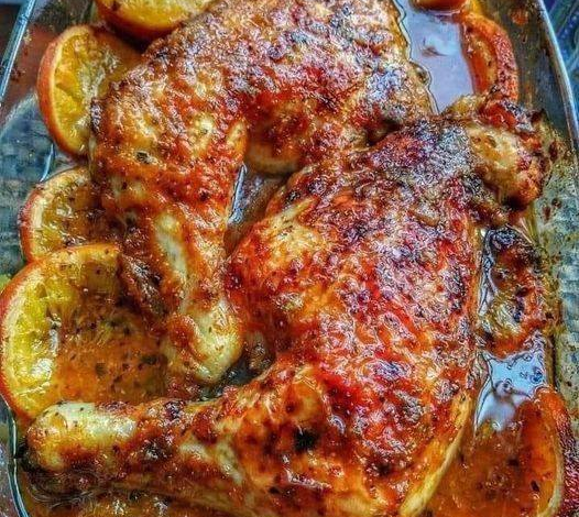 Pollo al Horno con Mandarina: Un Plato Jugoso y Lleno de Sabor