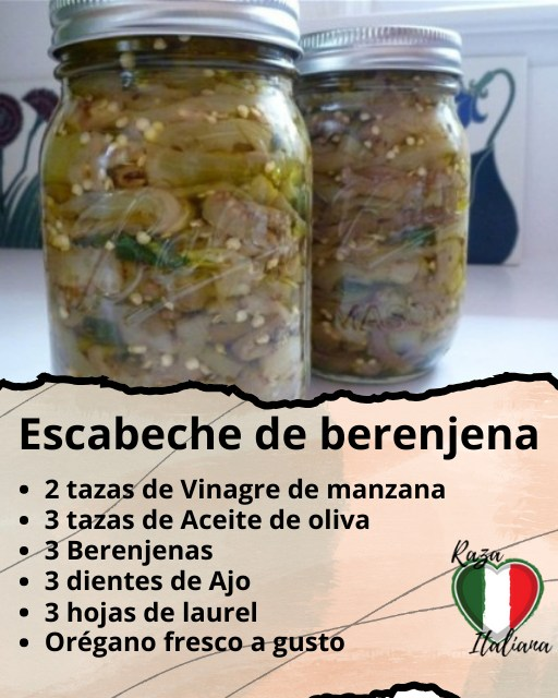 Receta de Berenjenas en escabeche