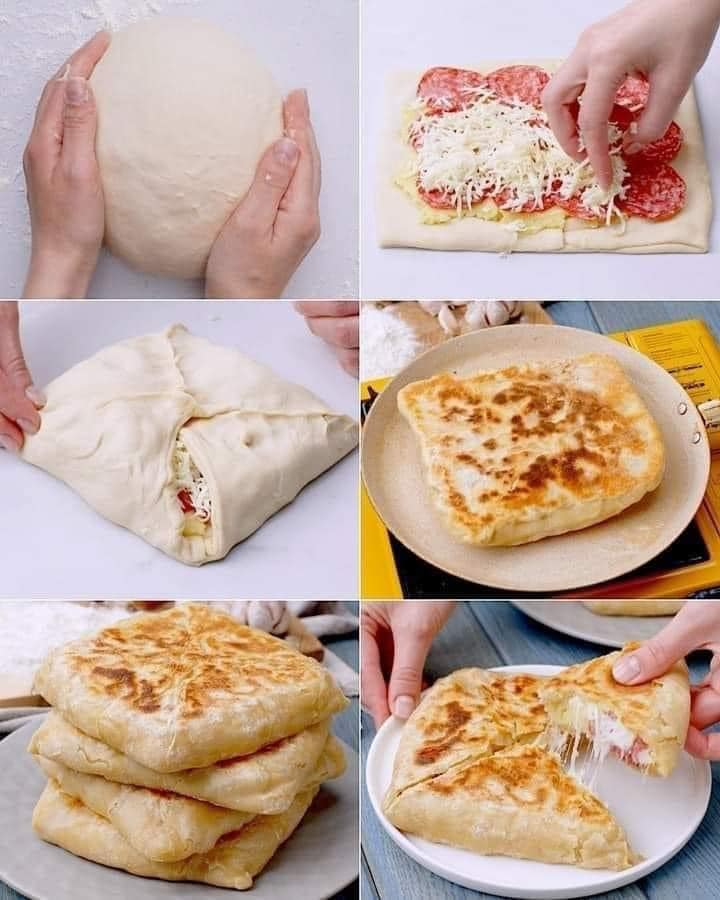 Receta de Pan Relleno a la Sartén