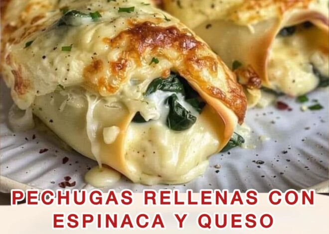 Pechugas Rellenas con Espinaca y Queso 