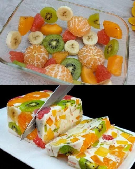 Postre de Frutas Frescas y Crema: Sin Gelatina