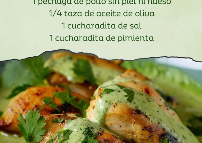  Pollo con Crema de Cilantro 