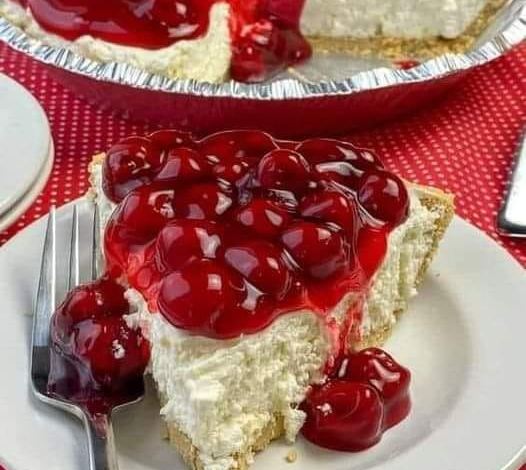 la tarta de queso con cerezas más fácil sin horno