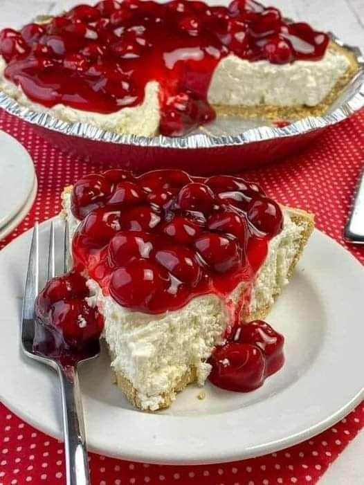 la tarta de queso con cerezas más fácil sin horno