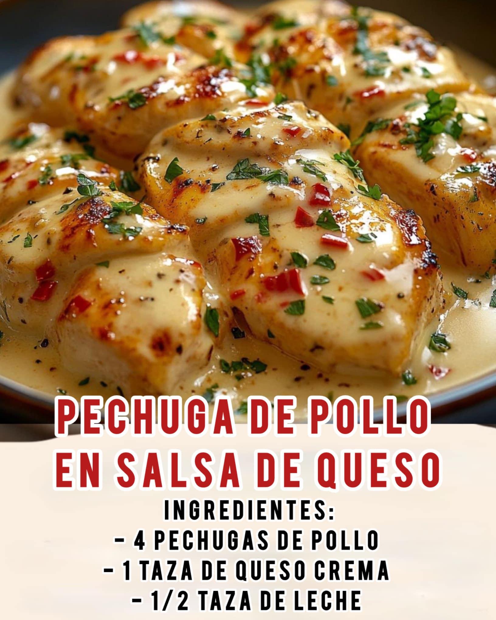 PECHUGA DE POLLO EN SALSA DE QUESO