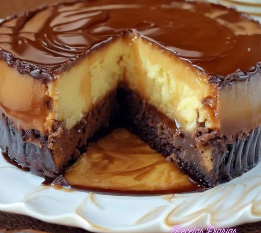 Flan de chocolate artesanal