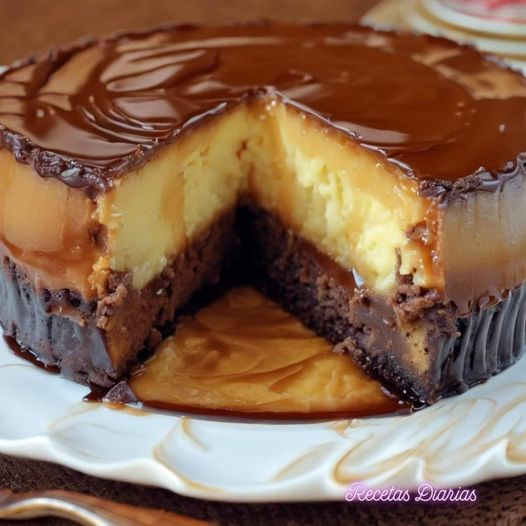 Flan de chocolate artesanal