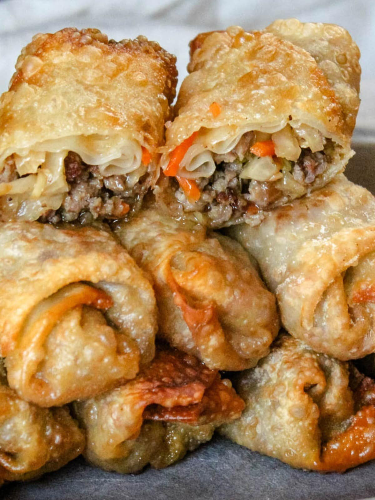 Rollitos de huevo con sabor a Philly Cheesesteak