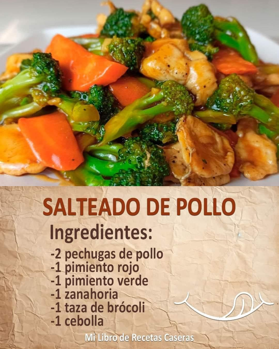 SALTEADO DE POLLO CON VERDURAS 