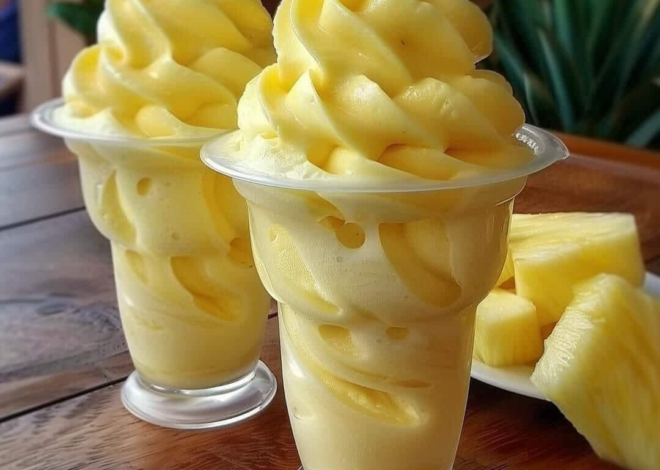 Helado suave de piña casero