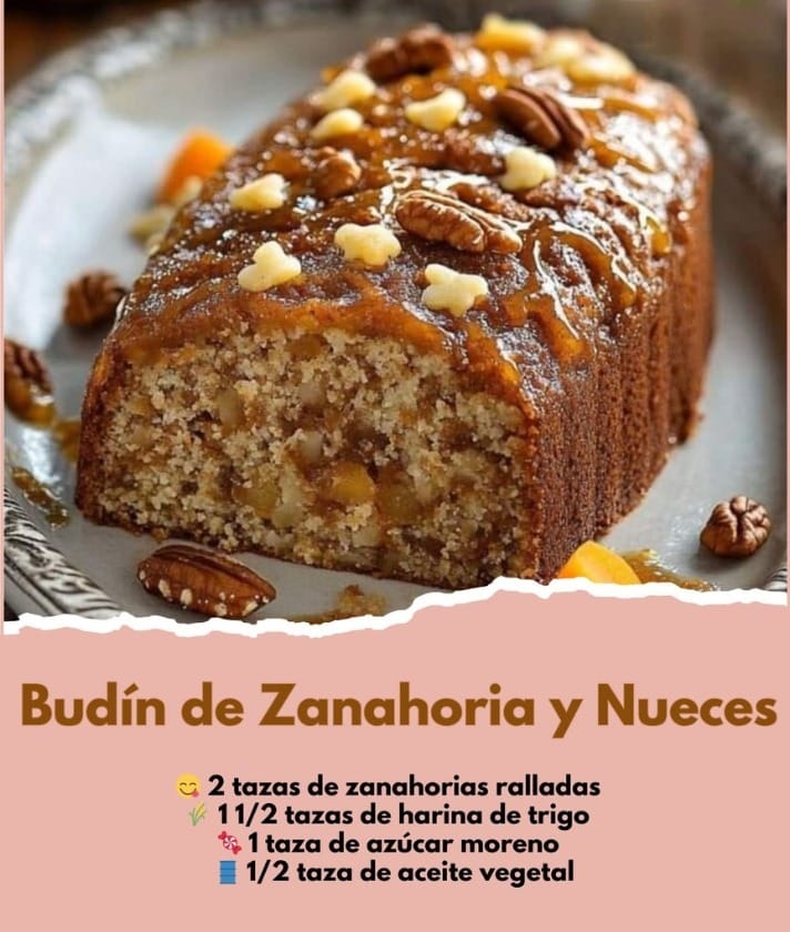 ¡el budín de zanahoria y nueces que hará que todos pidan más!