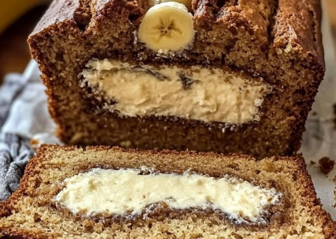 Pan de plátano con queso crema