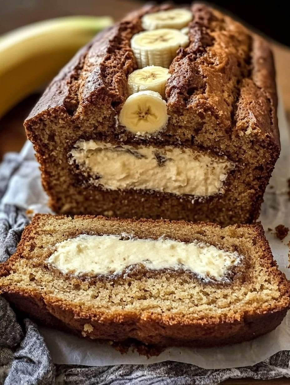 Pan de plátano con queso crema