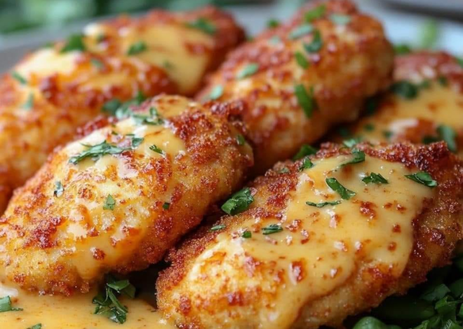 Pollo Crujiente Con Cheddar