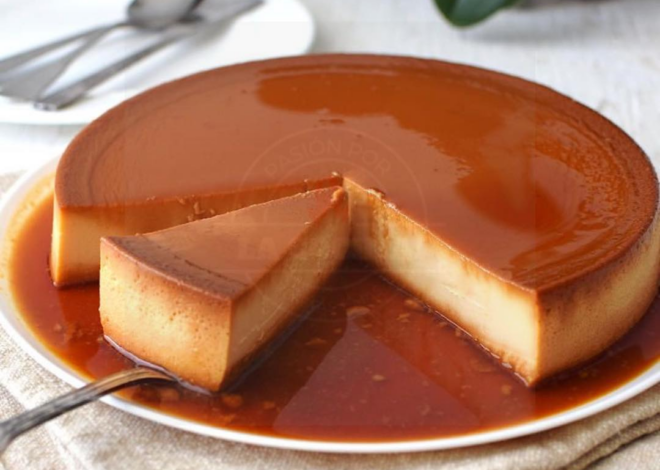 Flan de coco con queso crema