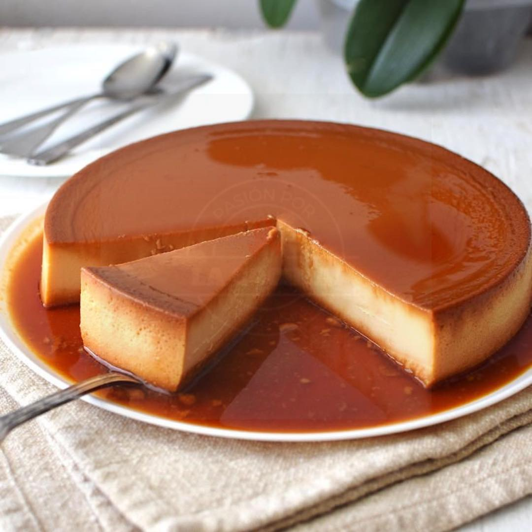 Flan de coco con queso crema