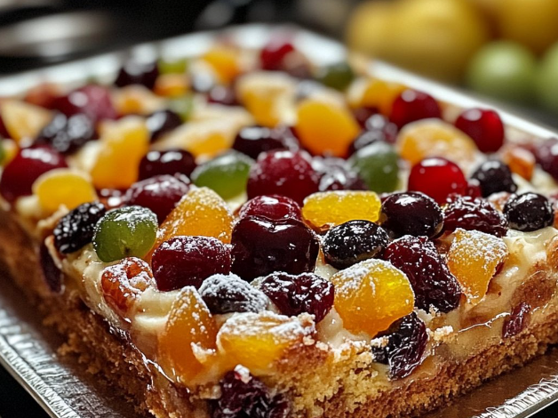 Pastel Tradicional de Frutas Navideño