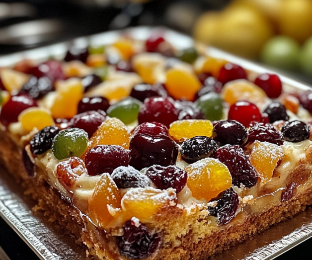 Pastel Tradicional de Frutas Navideño