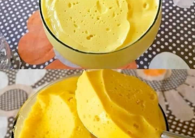 Mousse cremosa de mango