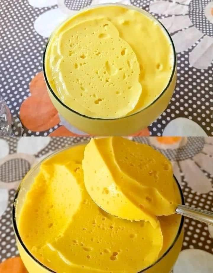 Mousse cremosa de mango