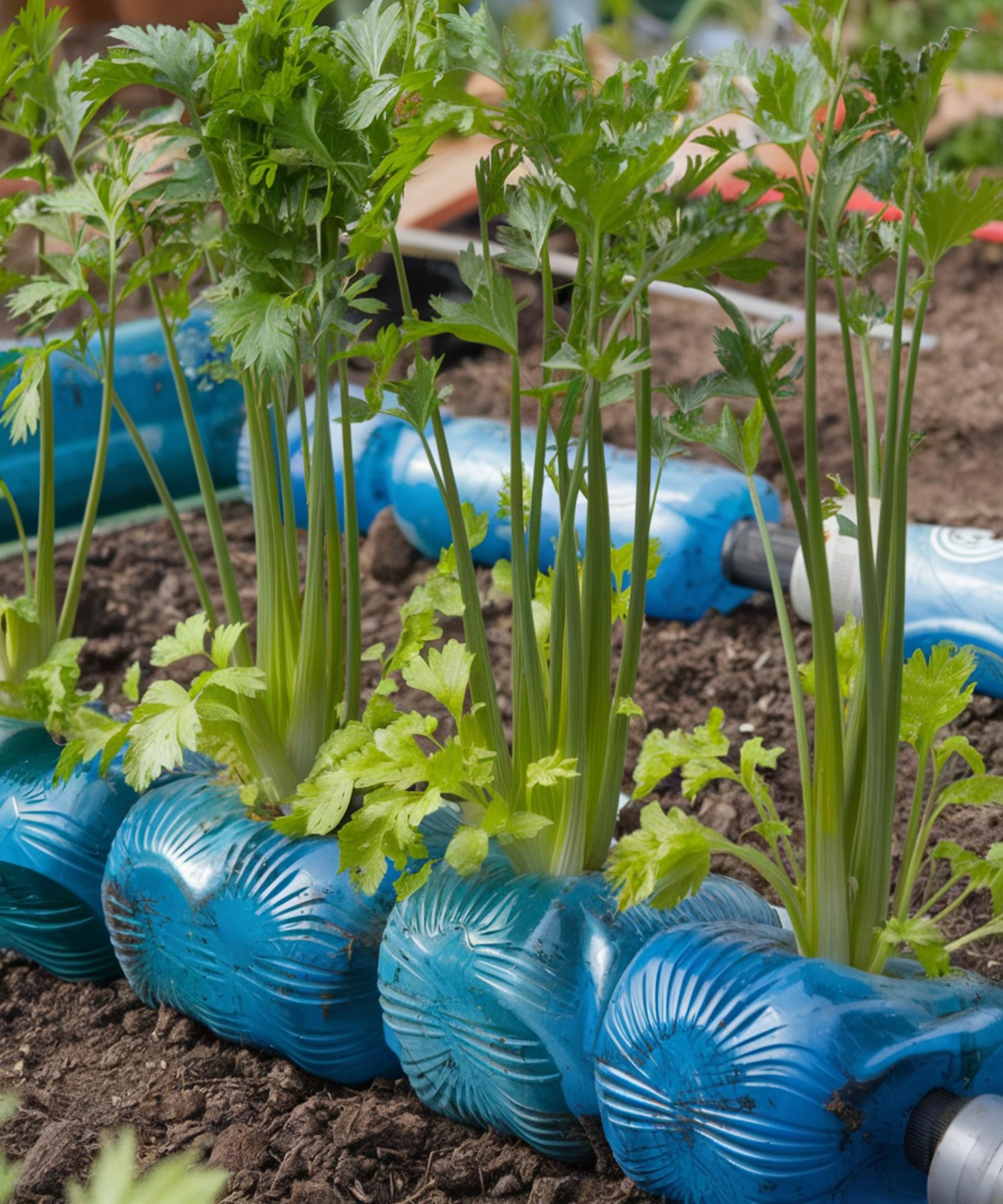 Cultivar apio en botellas de plástico reutilizadas: Una guía sostenible y fácil