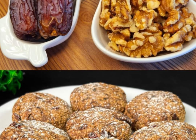 Galletas de avena, nueces y arándanos con ralladura de limón