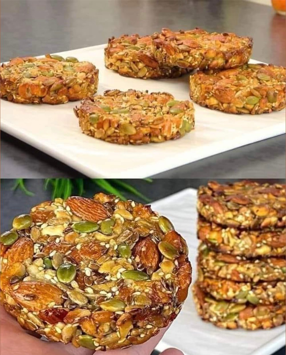 Galletas de frutos secos y frutas saludables sin azúcar