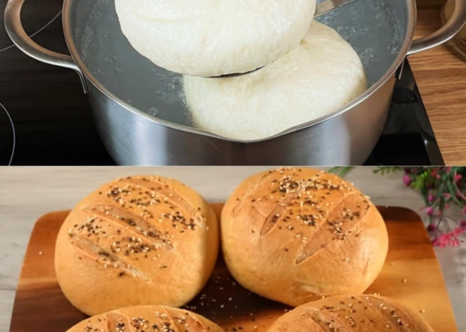 Bolitas rústicas de pan hervido con cobertura de semillas de sésamo